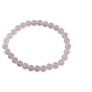 Bracelet Quartz Rose Perles rondes 6 mm 