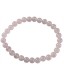 Bracelet Quartz Rose Perles rondes 6 mm 