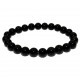 Bracelet Obsidienne noire Perles rondes 6mm