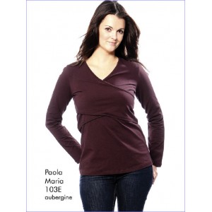 T-shirt 103 Longues manches Prune Taille XXL Paola Maria